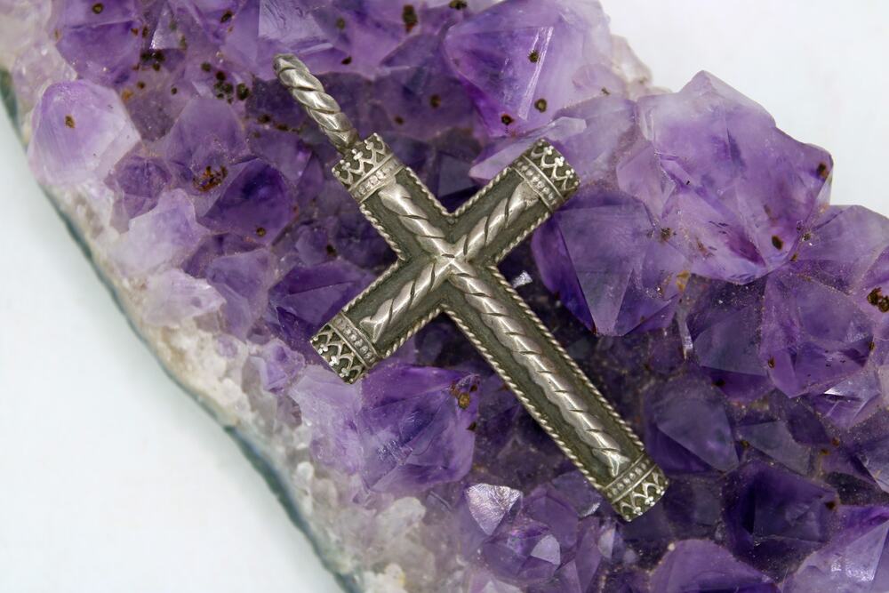 Juan Willie Navajo Sterling Silver Cross Pendant